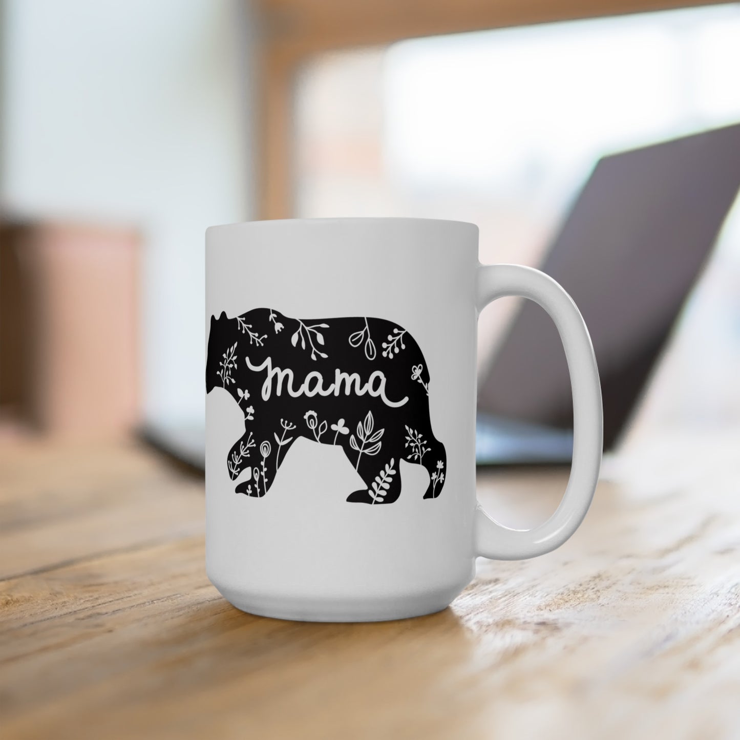 Mama Bear Ceramic Mug, (15oz)