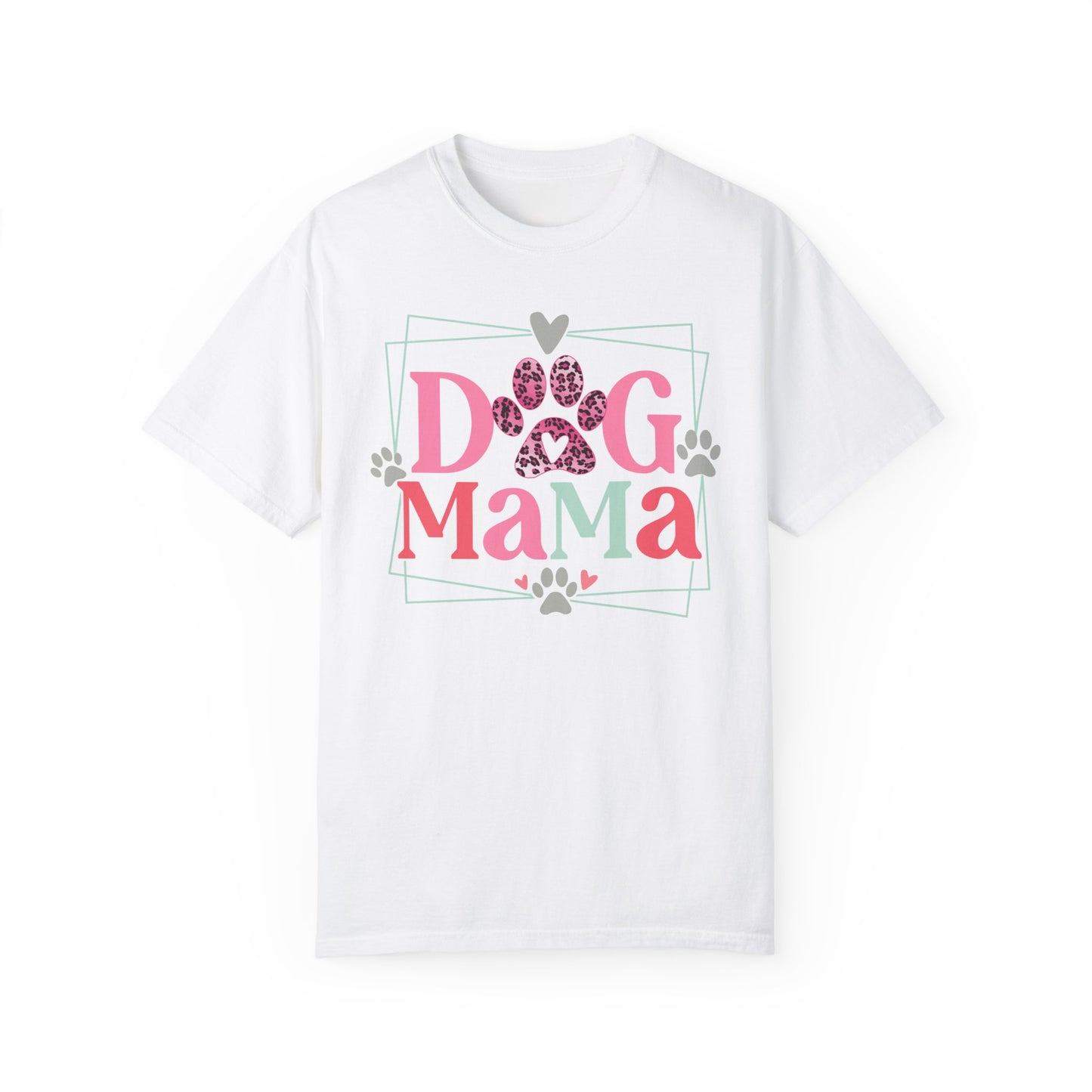 Dog Mama Leopard Print Unisex Garment-Dyed T-shirt