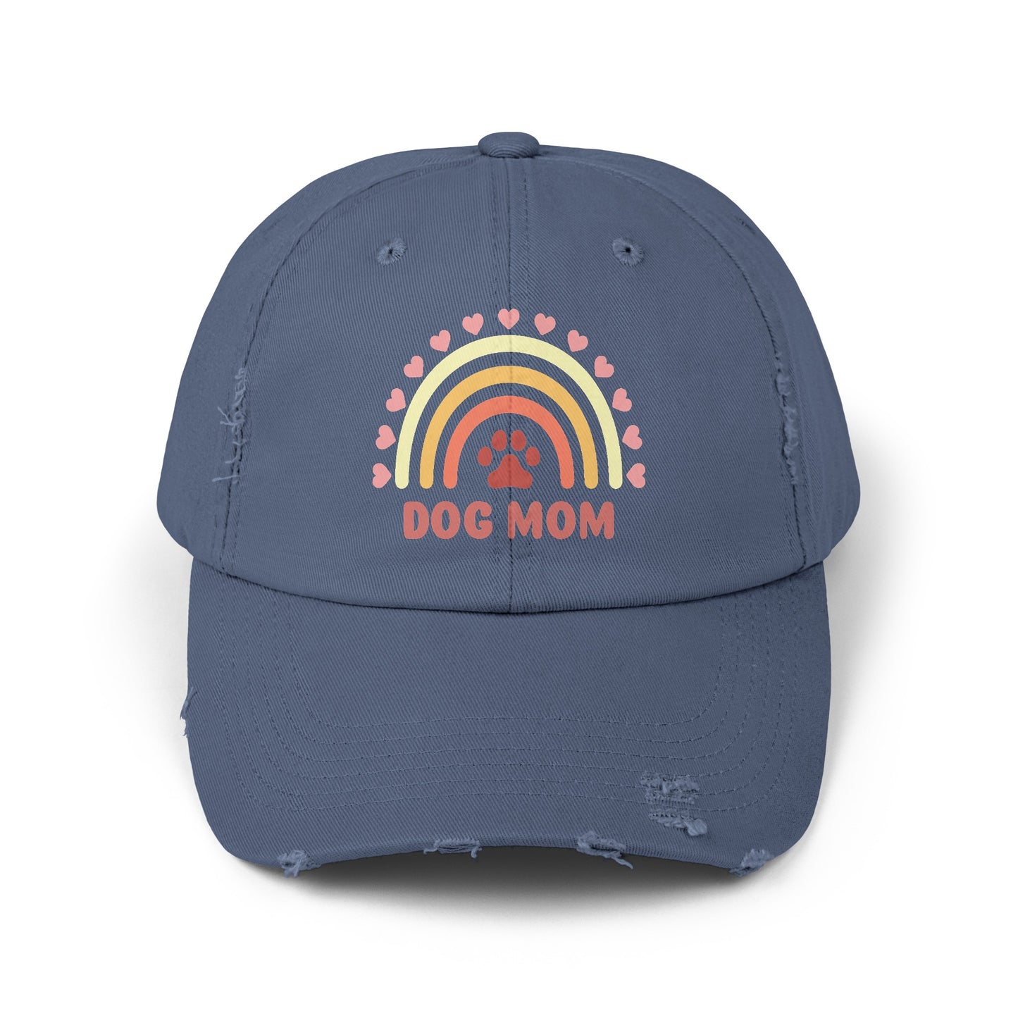Dog Mom Unisex Distressed Cap