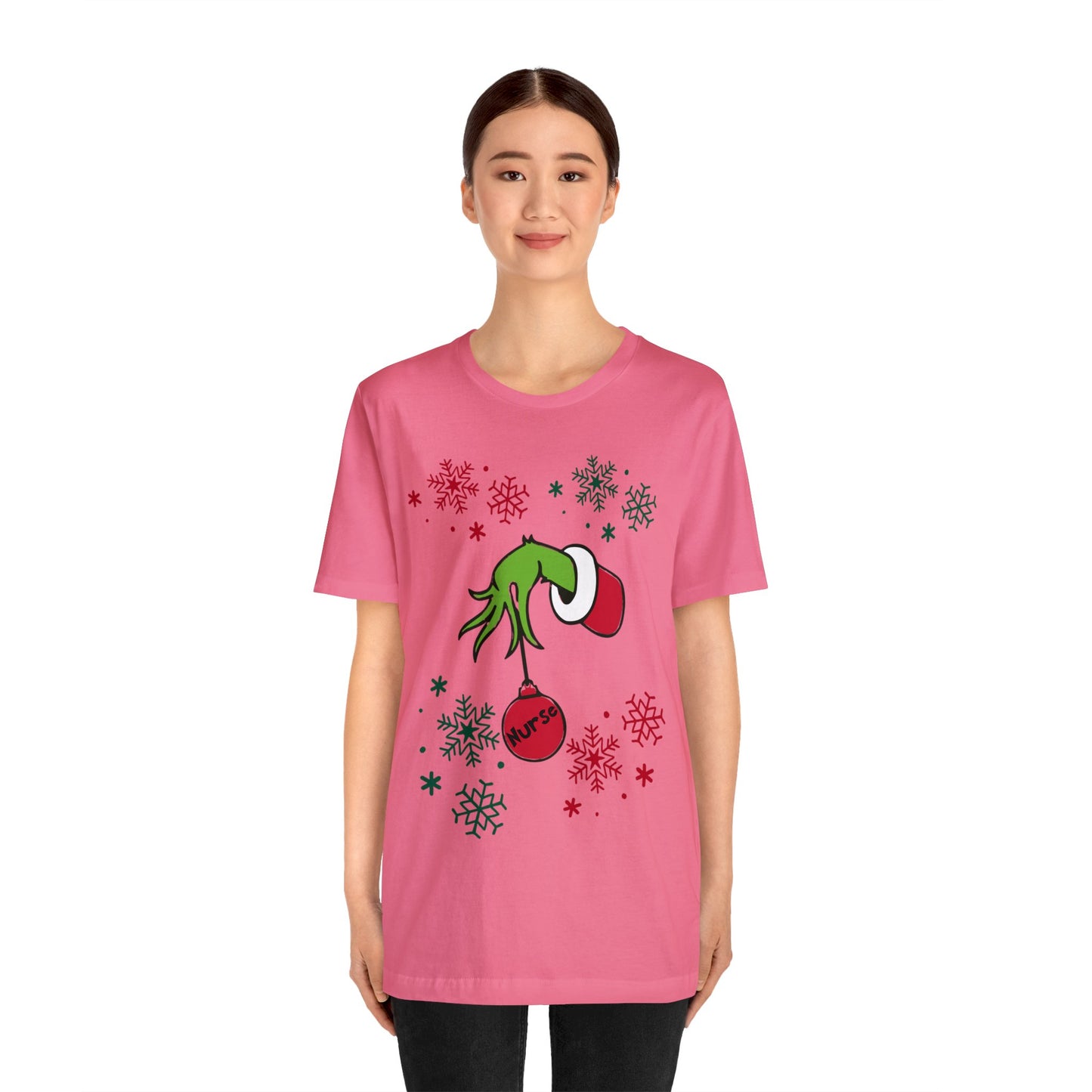 Grinch Nurse Unisex Jersey Short Sleeve Tee