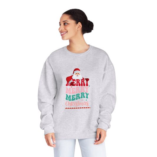 Merry Merry Christmas Unisex NuBlend® Crewneck Sweatshirt