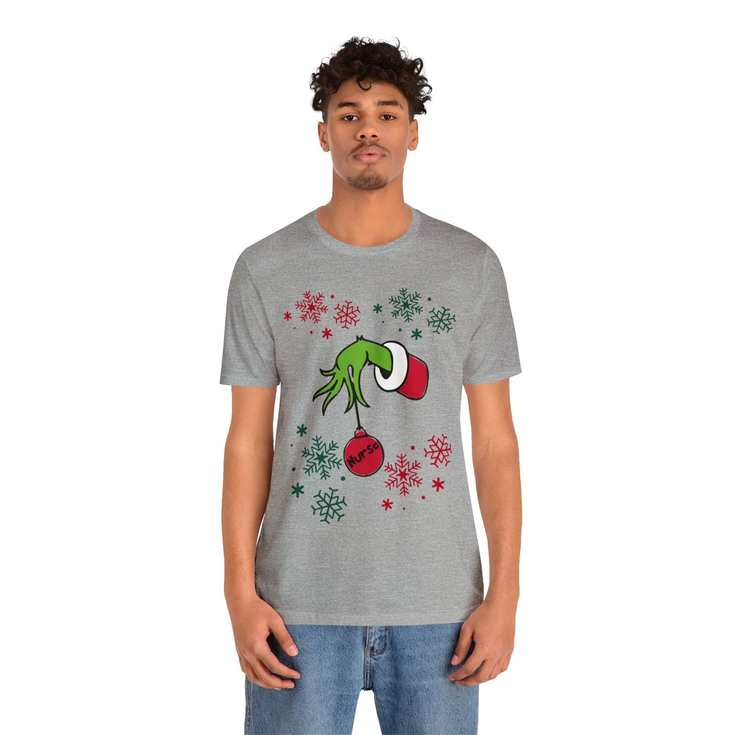 Grinch Nurse Unisex Jersey Short Sleeve Tee