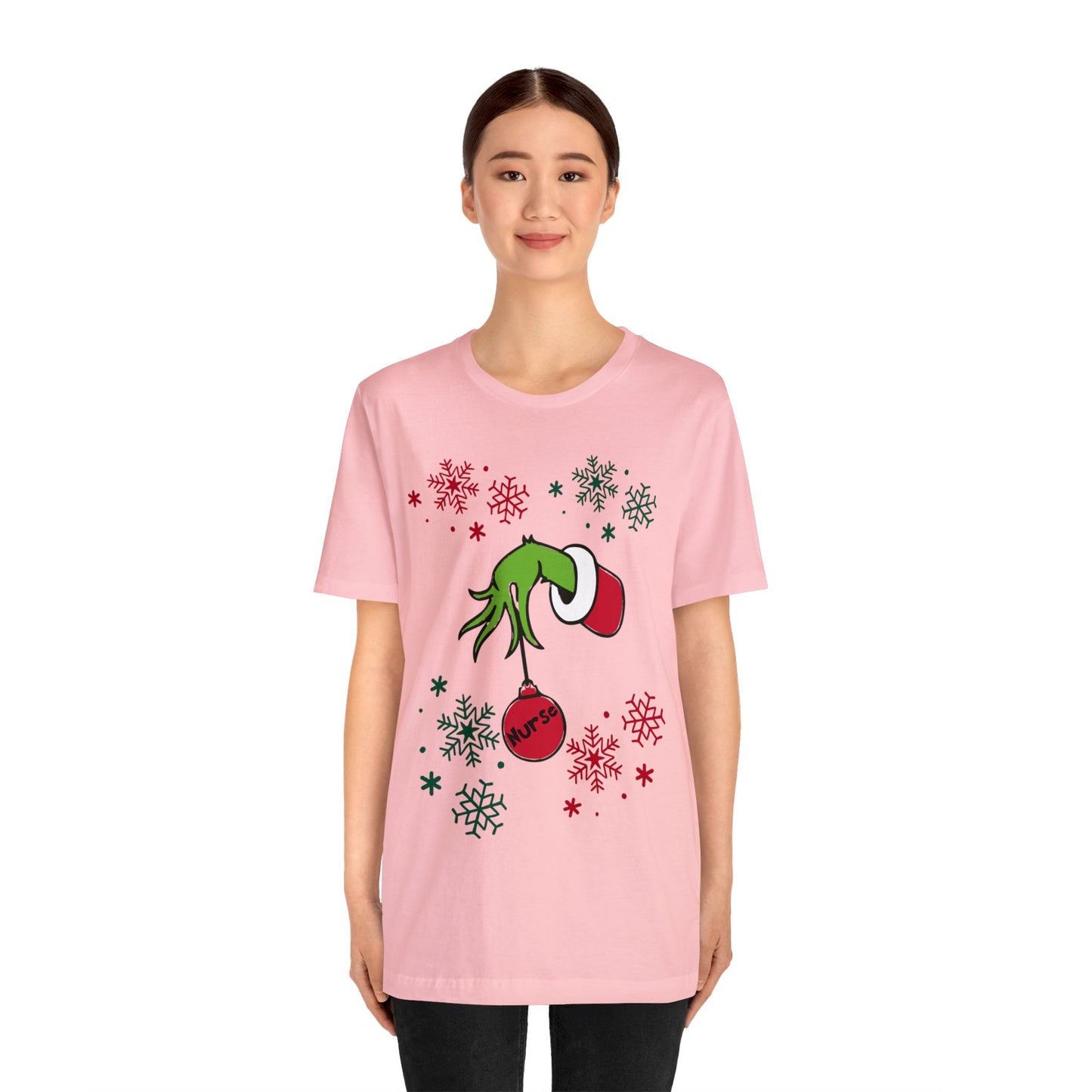 Grinch Nurse Unisex Jersey Short Sleeve Tee