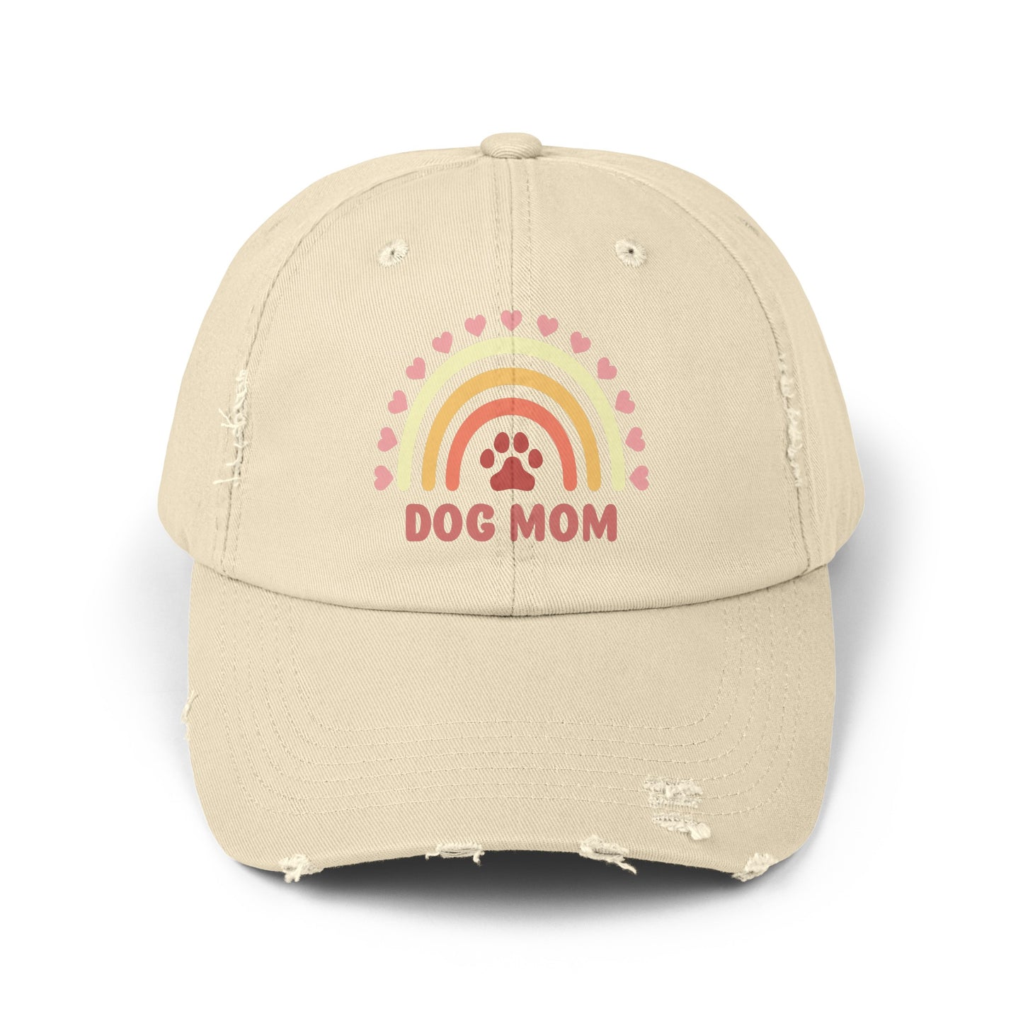 Dog Mom Unisex Distressed Cap