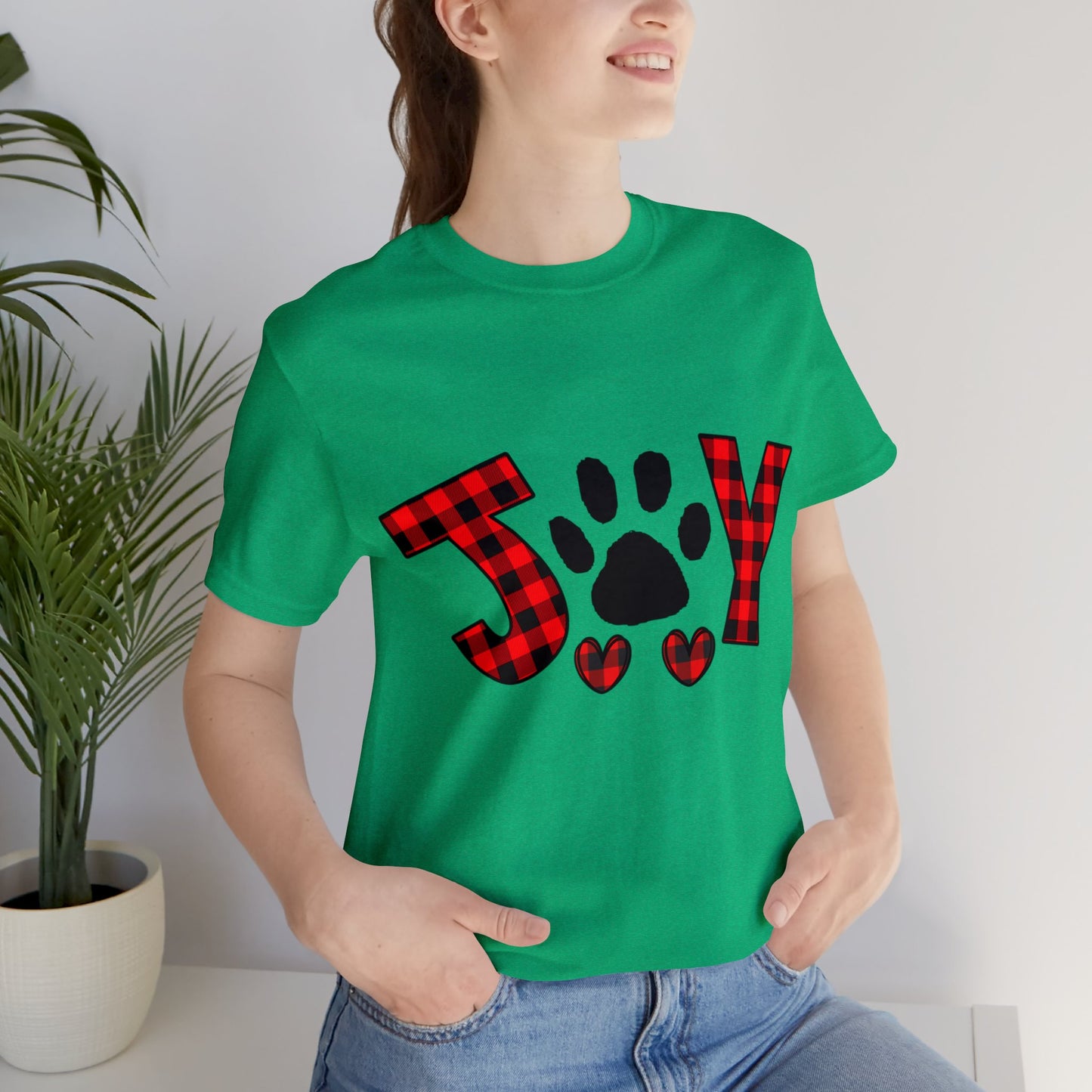 Joy Paw Print Unisex Jersey Short Sleeve Tee