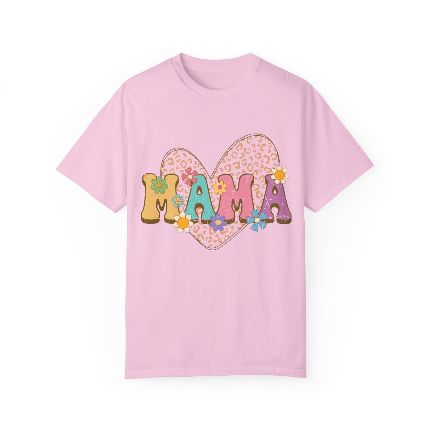Mama Leopard Print Unisex Garment-Dyed T-shirt