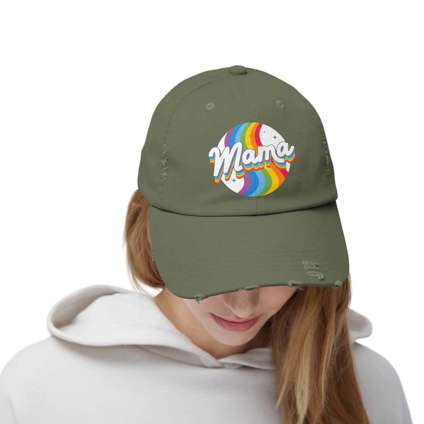 Mama Galaxy Unisex Distressed Cap