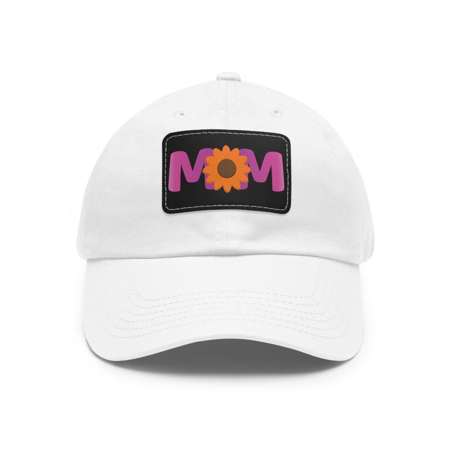 Mom Hat with Leather Patch (Rectangle)