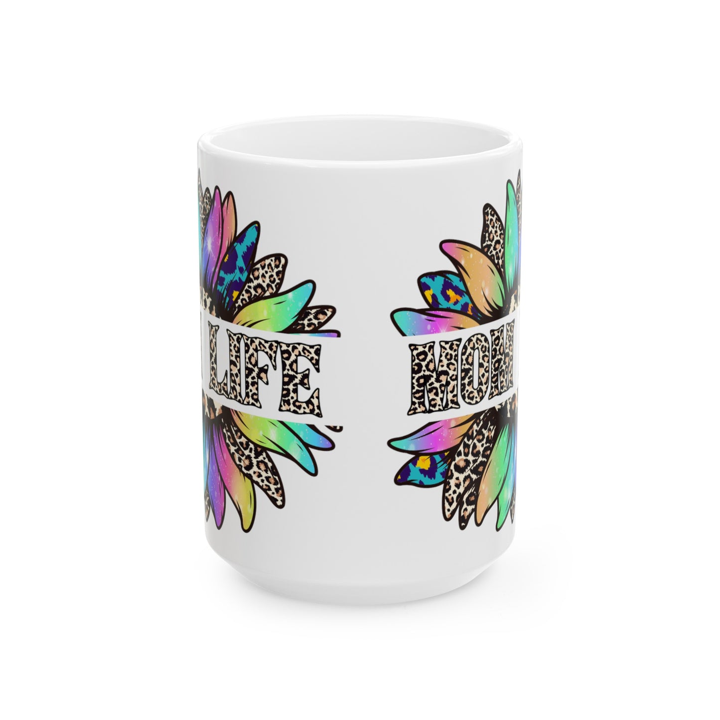 Mom Life Ceramic Mug, (15oz)