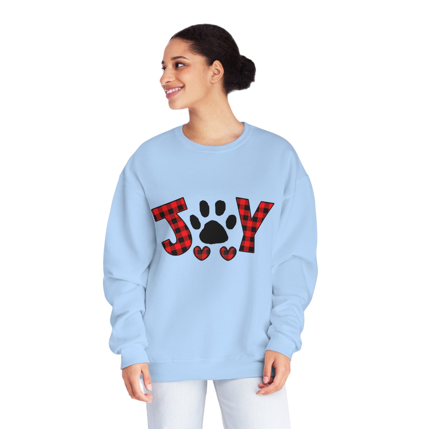 Joy Dog Paw Print Unisex NuBlend® Crewneck Sweatshirt