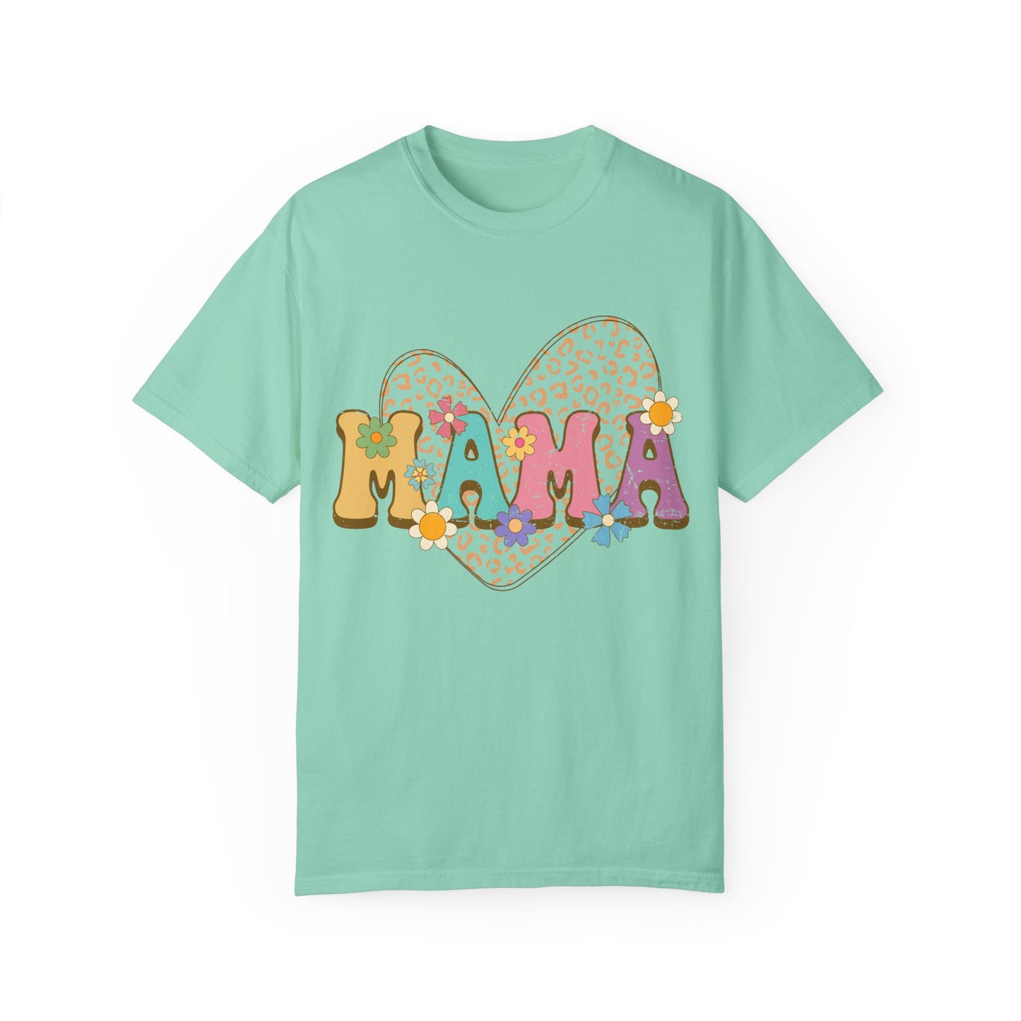 Mama Leopard Print Unisex Garment-Dyed T-shirt