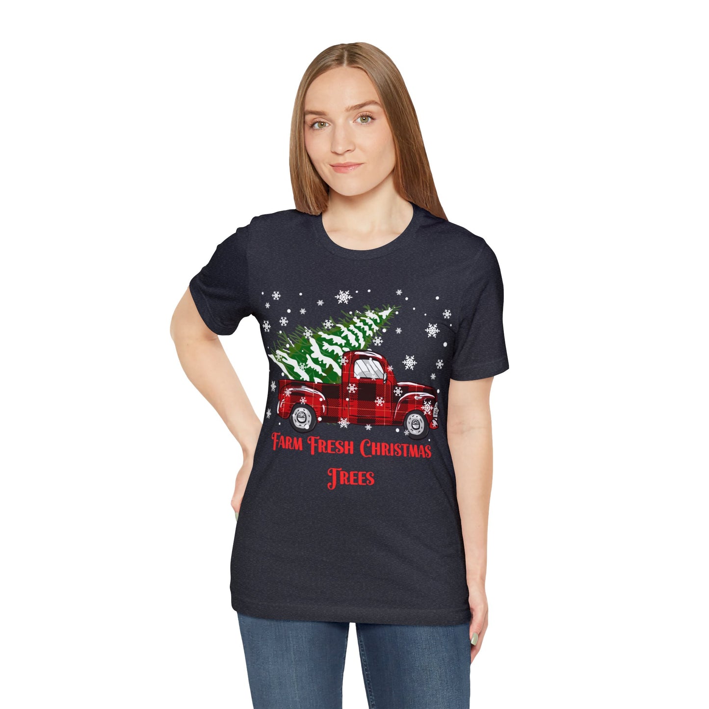 Farm Fresh Christmas Trees Unisex Jersey Short Sleeve Tee