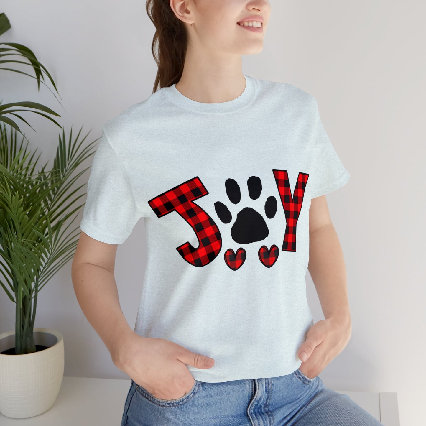 Joy Paw Print Unisex Jersey Short Sleeve Tee