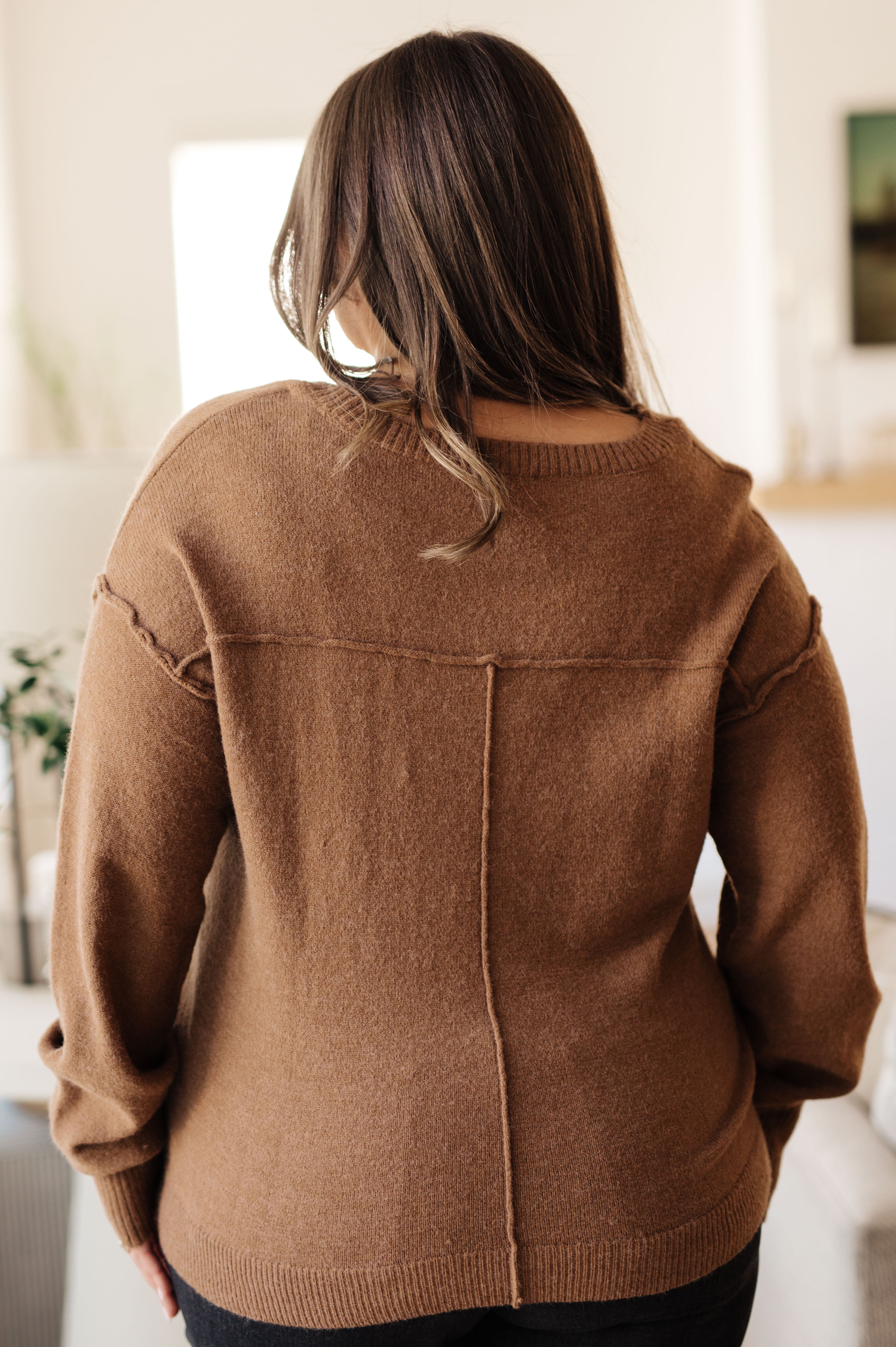 Back to Life V-Neck Sweater in Mocha – Poppy and Shine Boutique