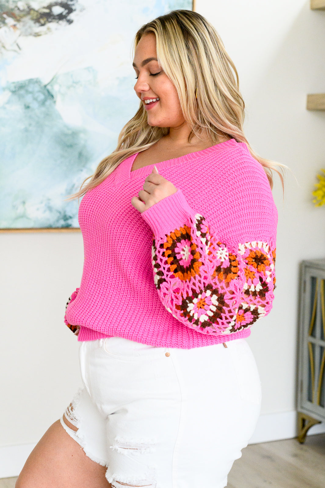 Can't Stop this Feeling V-Neck Knit Sweater