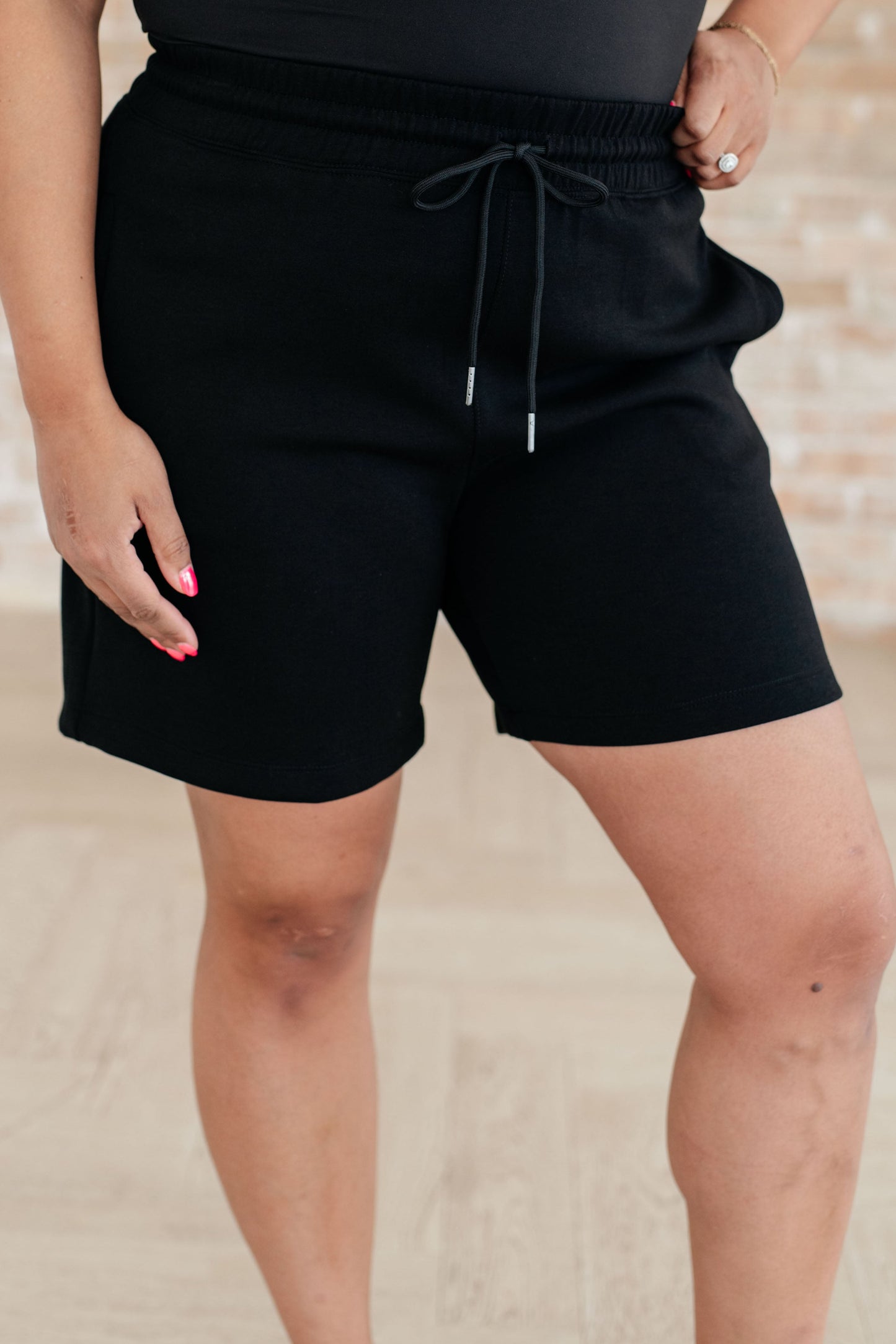 Settle In Dad Shorts in Black