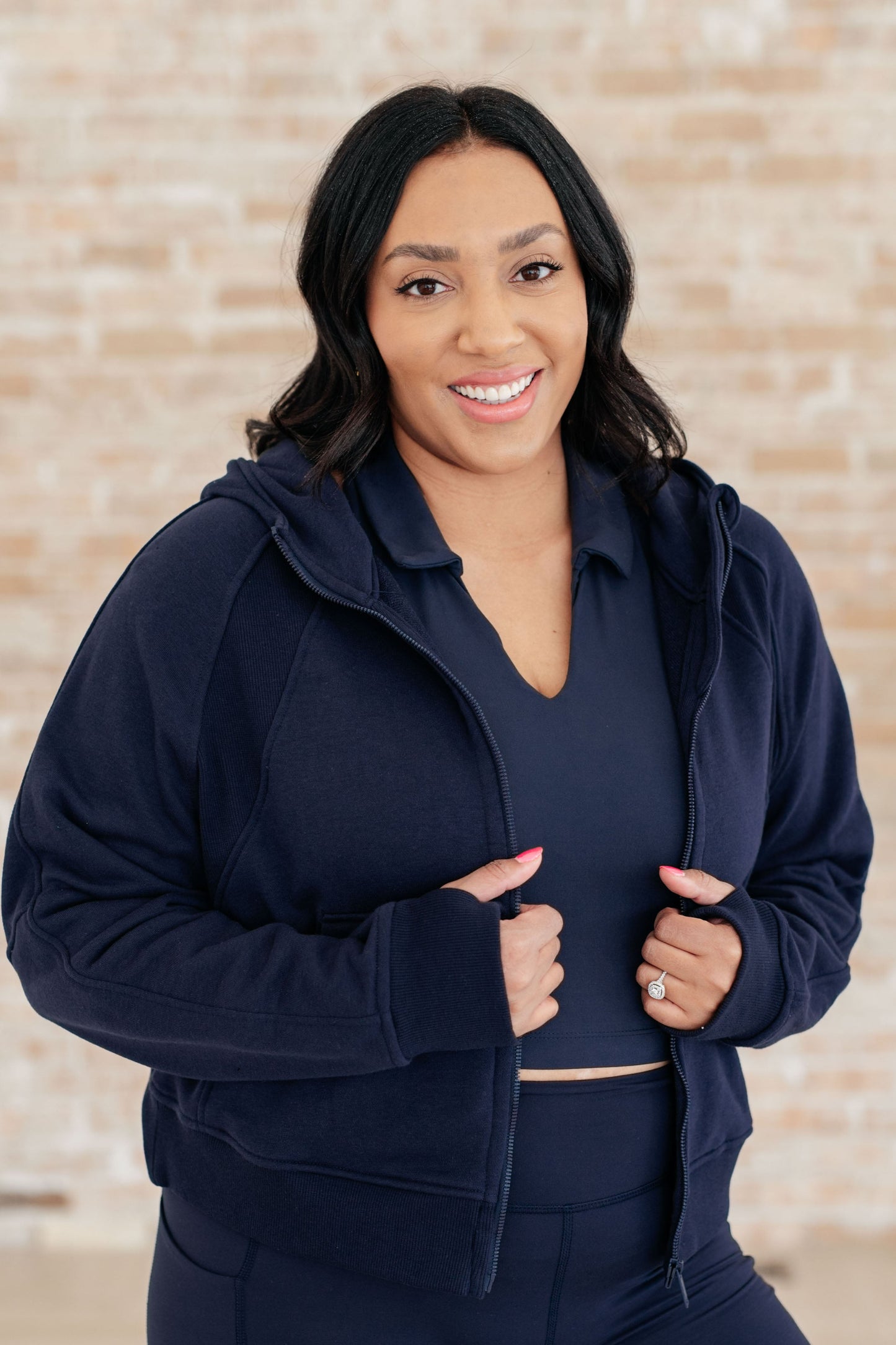 Sun or Shade Zip Up Jacket in Navy