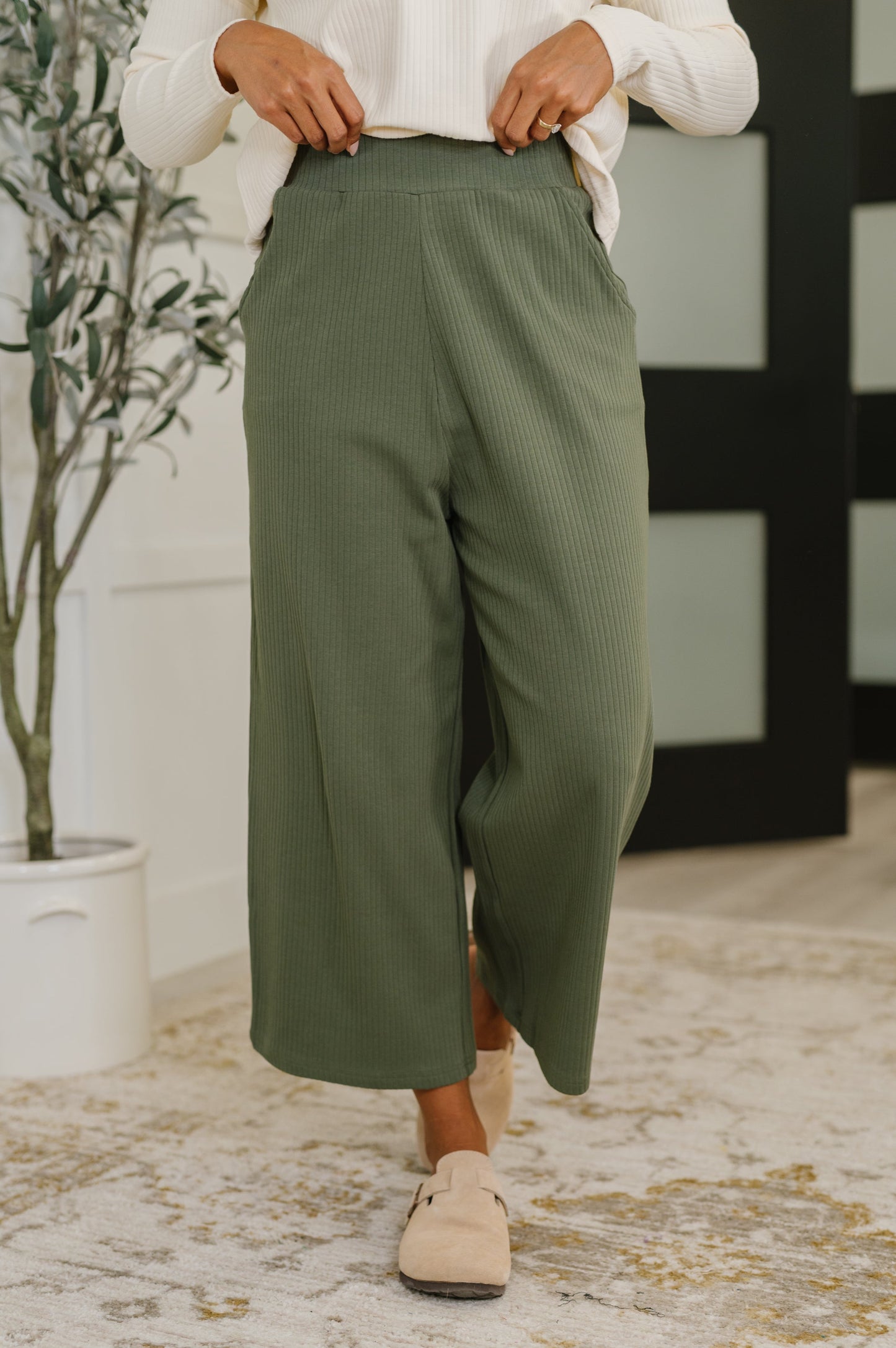 Thyme Culottes in Dusty Pine