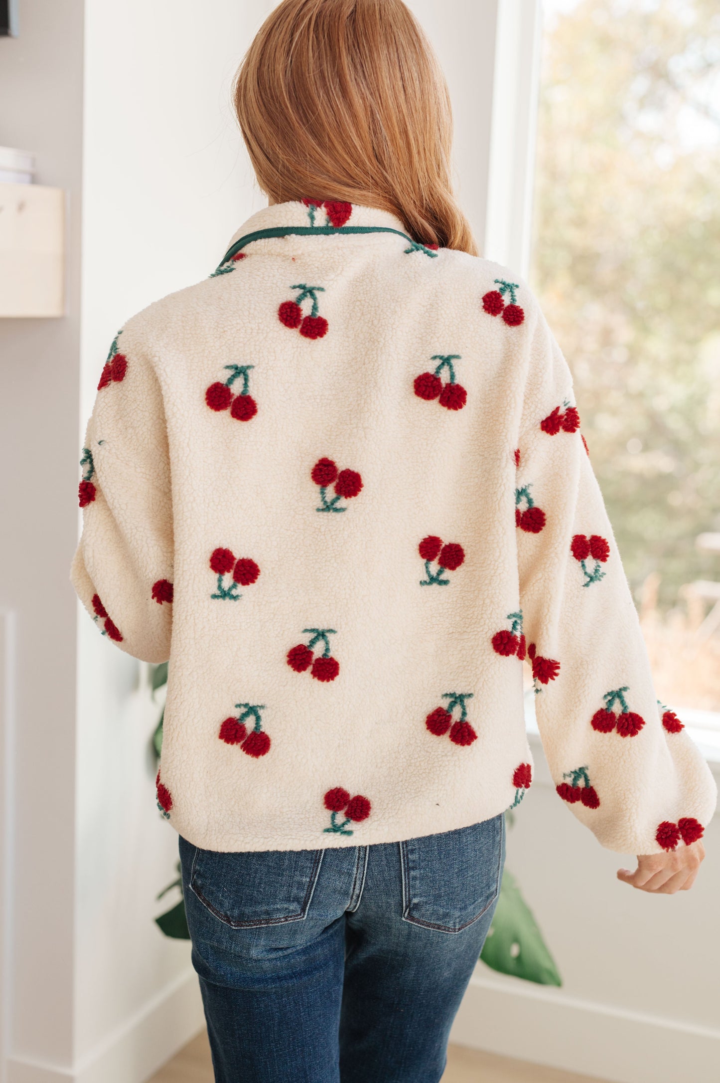 Cherry Tree Fleece Pullover