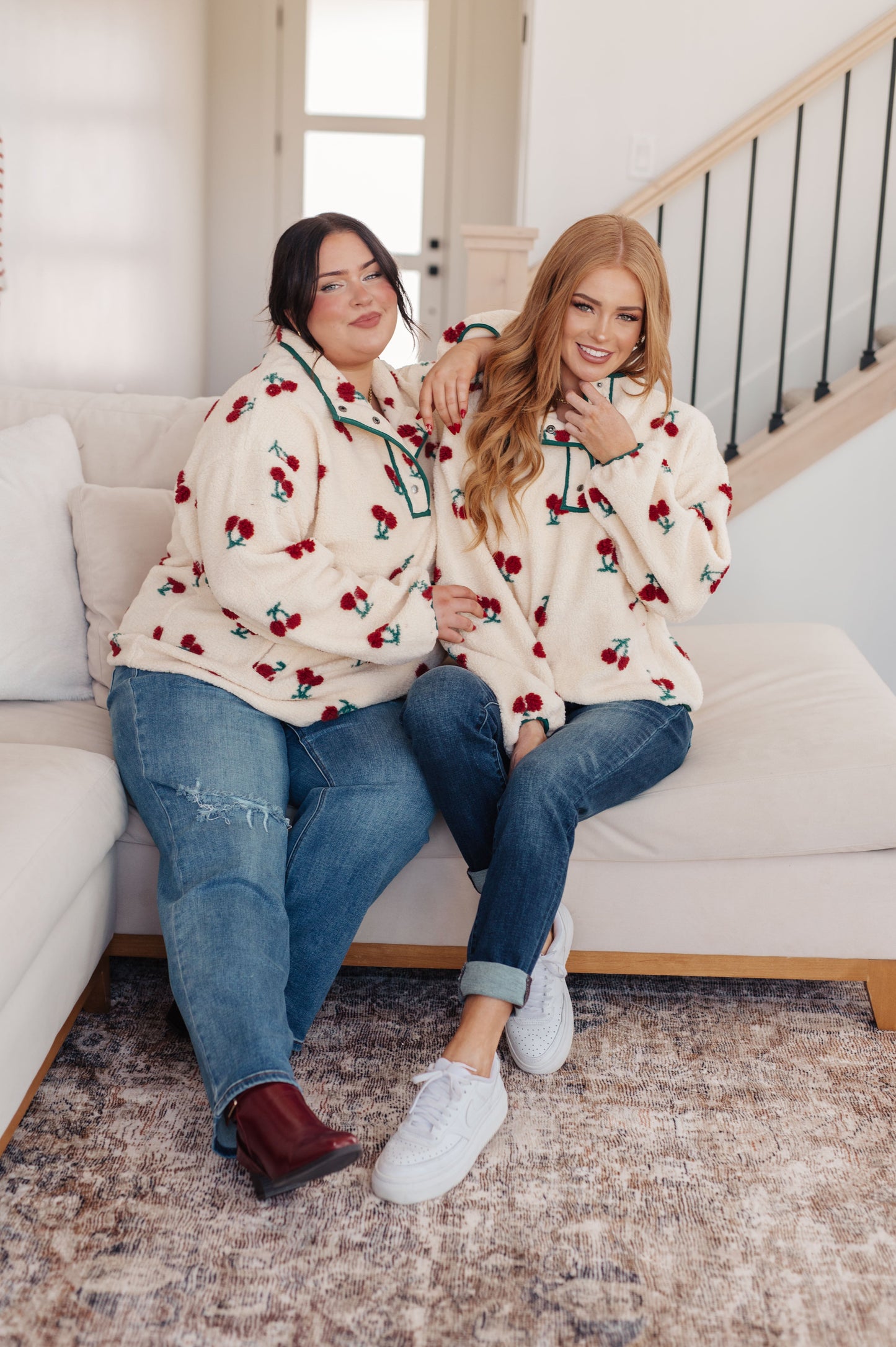 Cherry Tree Fleece Pullover