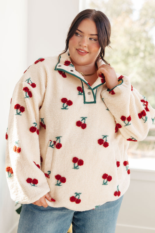 Cherry Tree Fleece Pullover