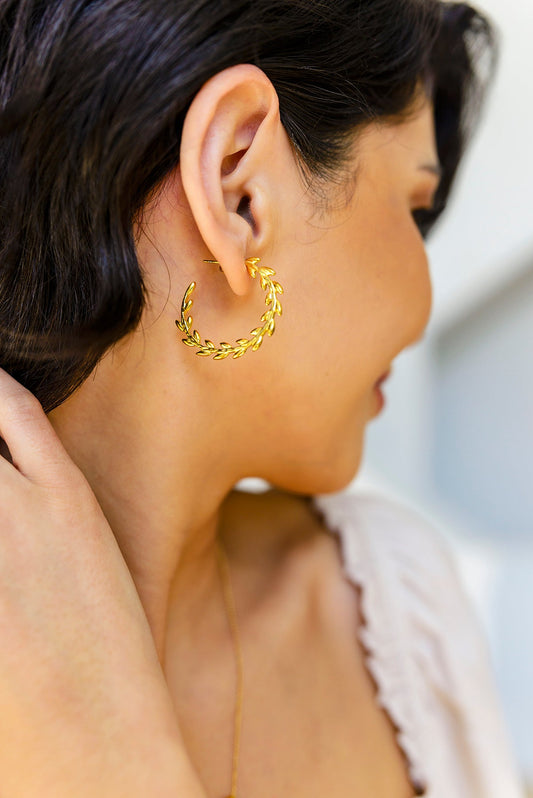 Laurel Wreath Hoop Earrings