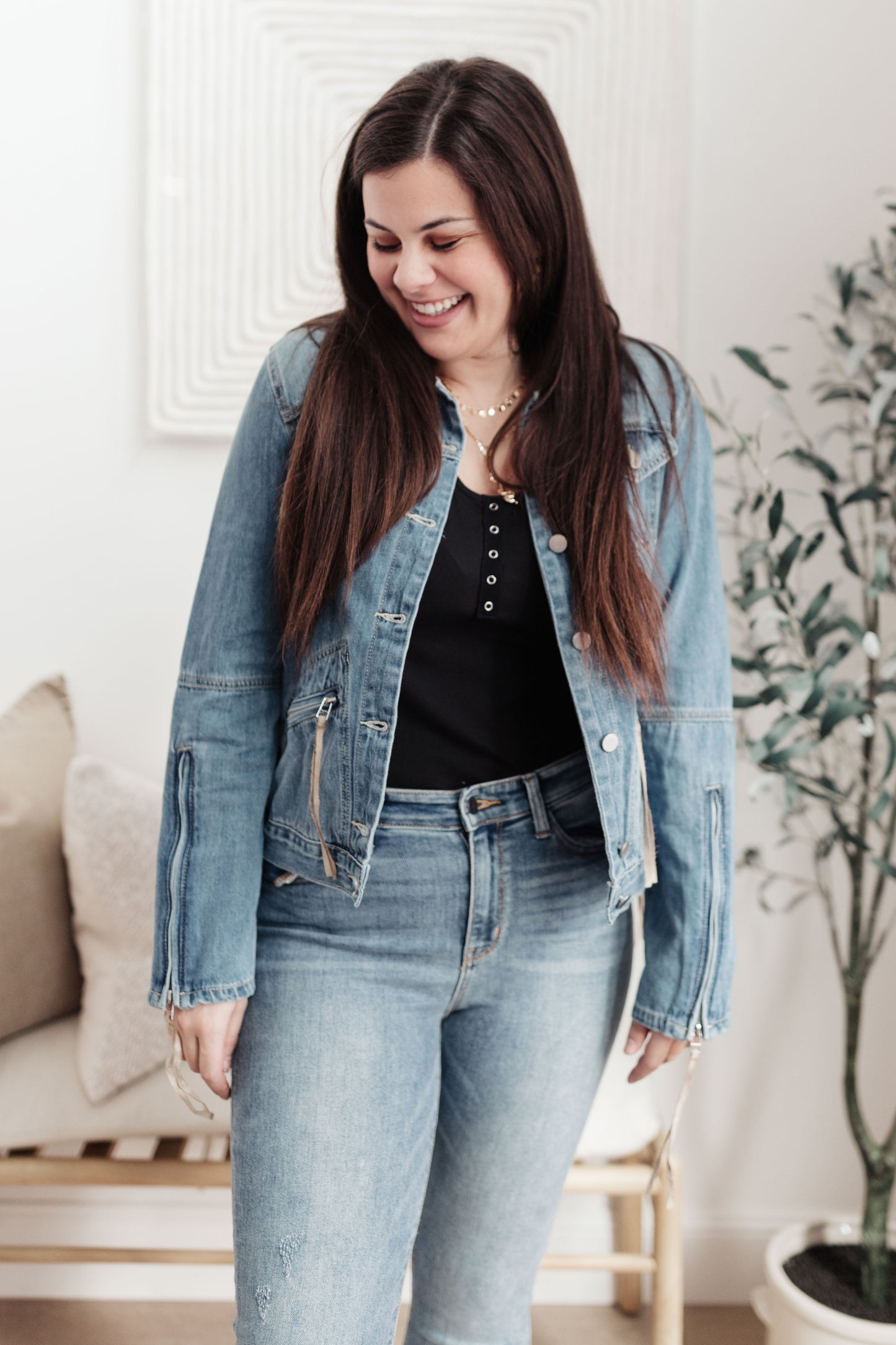 On The Fringe Jacket in Denim