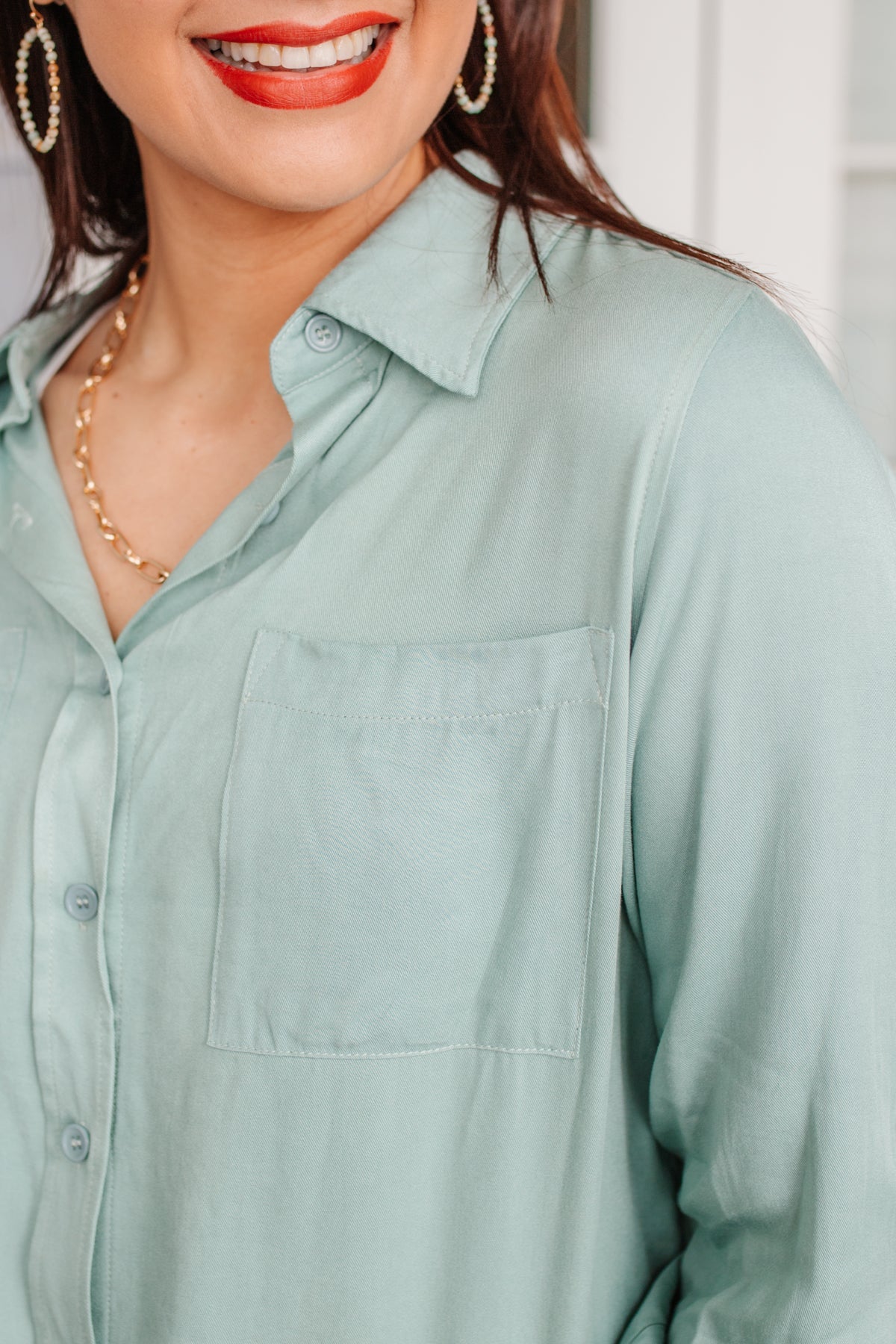 Unwavering Confidence Blouse in Light Blue