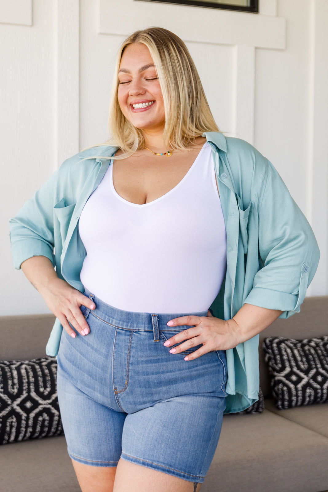 Unwavering Confidence Blouse in Light Blue